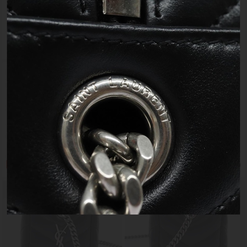 SAINT LAURENT Lulu Shoulder Bag Calfskin Black full inclusion - Picture 6 of 17